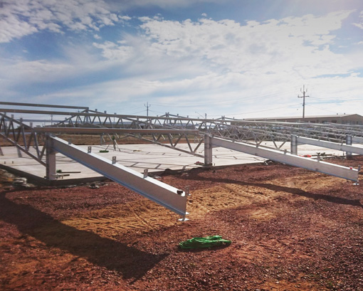 Commercial shed roof frame