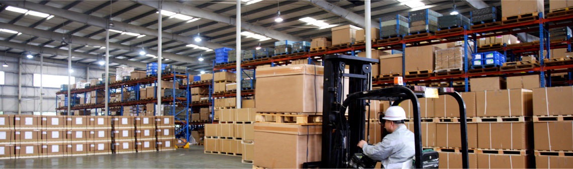 Completed warehouse factory during business hours